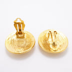 Chanel Earrings Vintage CC Logo Round — view 3