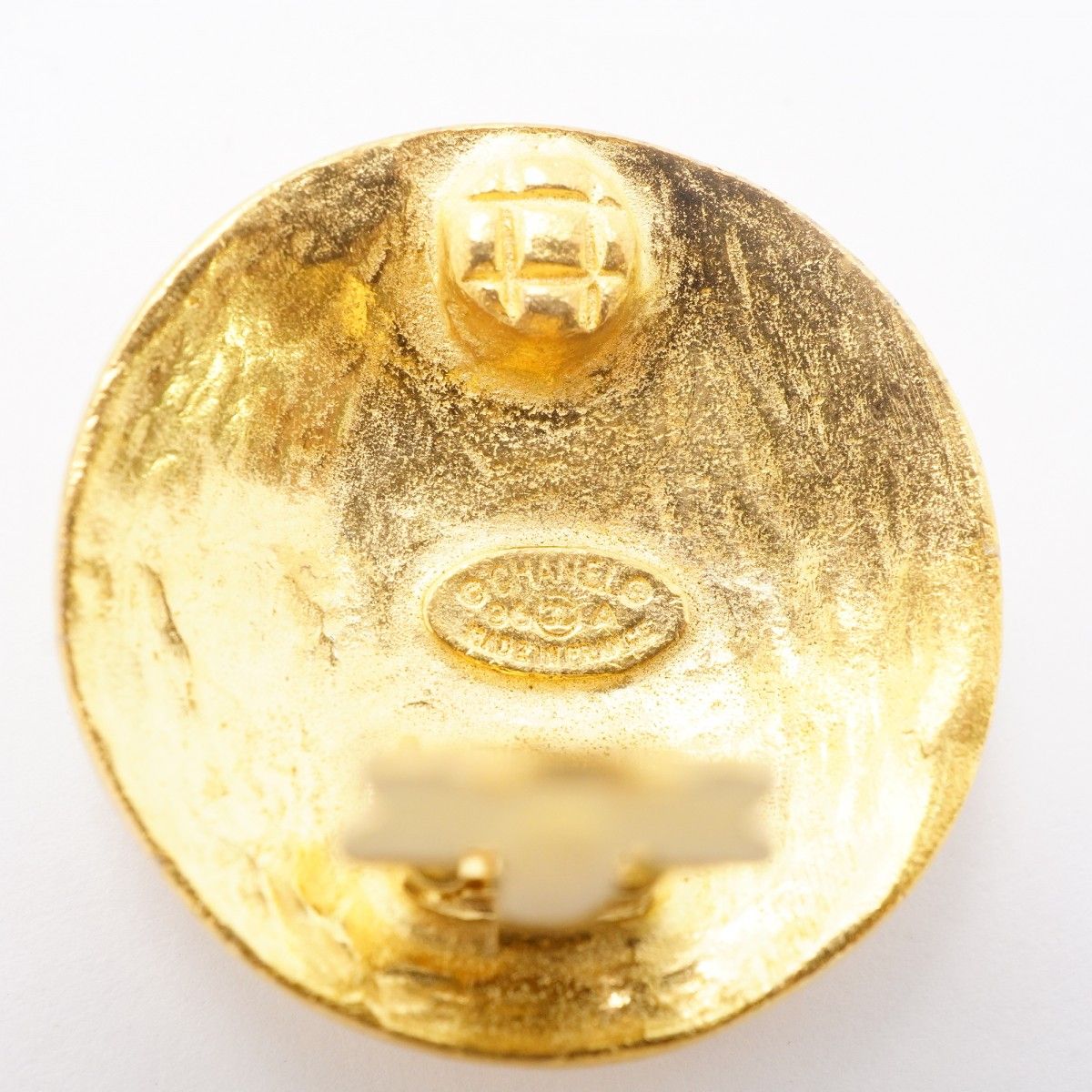 Chanel Earrings Vintage CC Logo Round — view 4