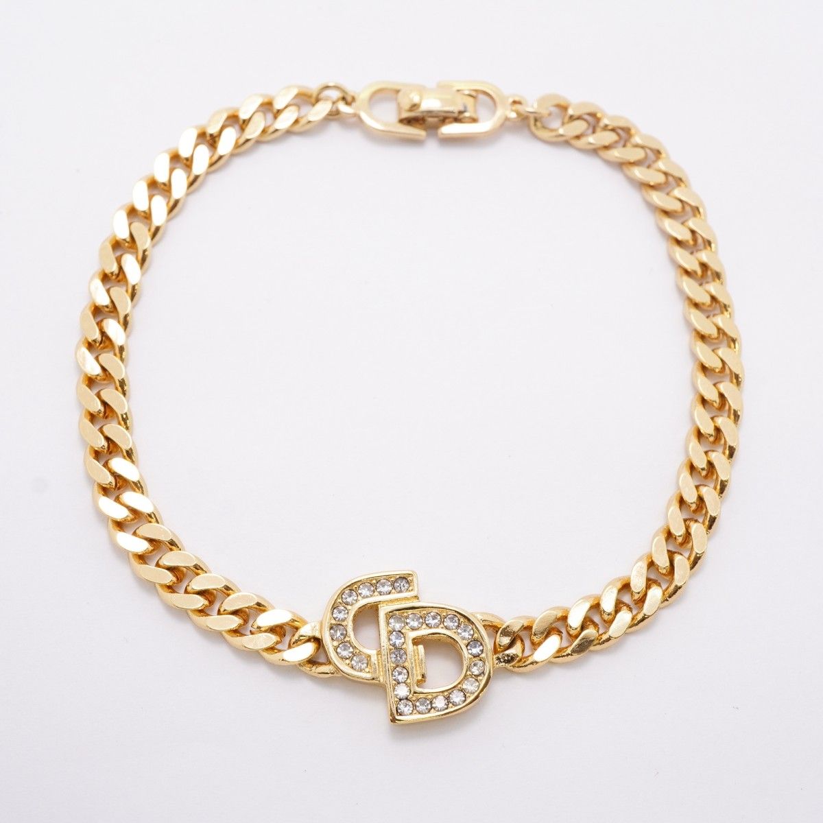 Dior Bracelet CD Logo Gold Plated Rhinestone — view 3