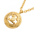 Chanel Necklace Vintage CC Logo Round