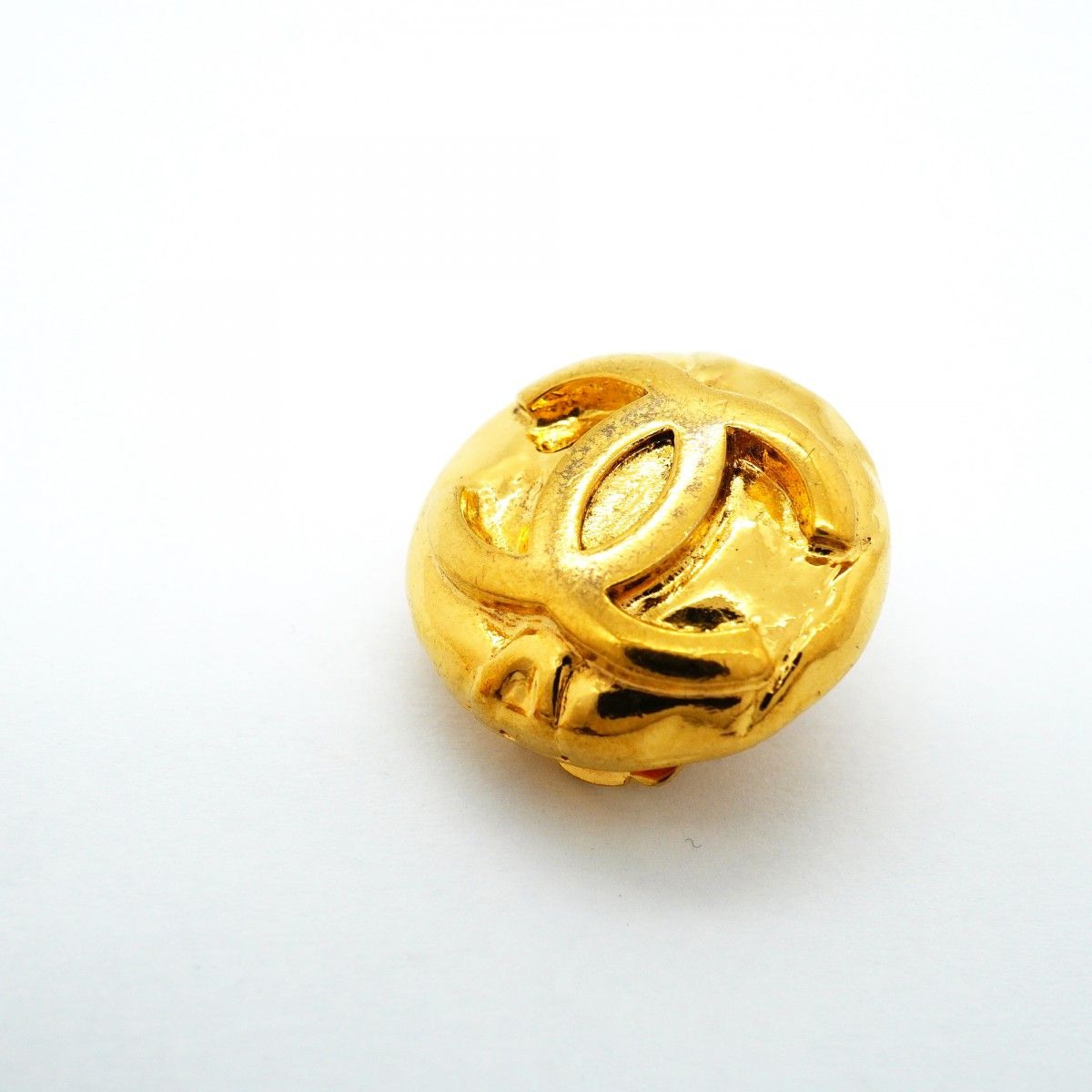 Chanel Earrings Vintage CC Logo Gold Plated — view 6
