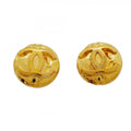 Chanel Earrings Vintage CC Logo Gold Plated