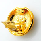 Chanel Earrings Vintage CC Logo Gold Plated — view 4