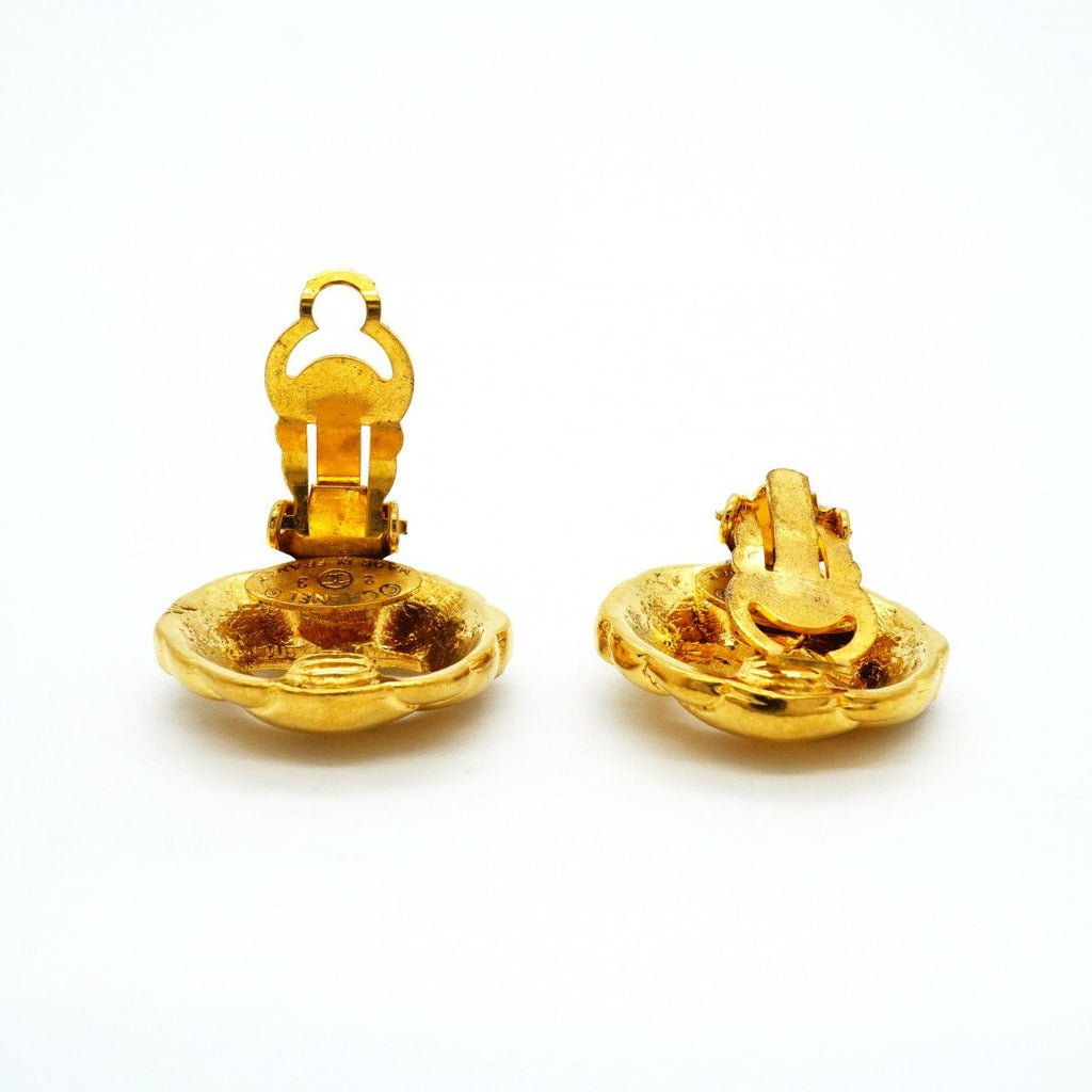 Chanel Earrings Vintage CC Logo Round — view 3
