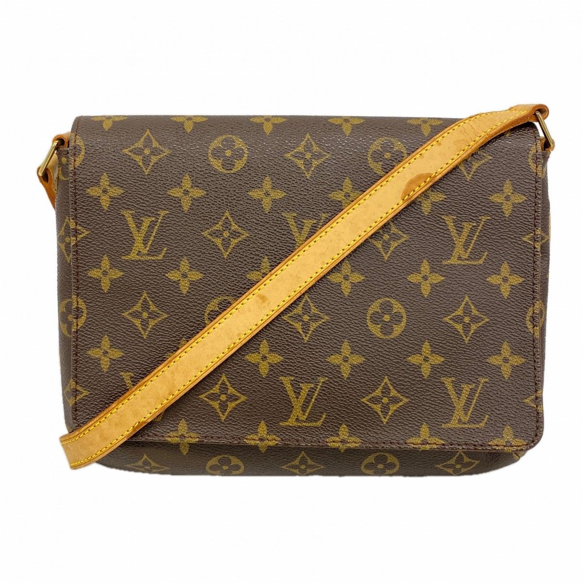 Louis Vuitton Shoulder Bag Monogram Musette Tango Short Strap Brown
