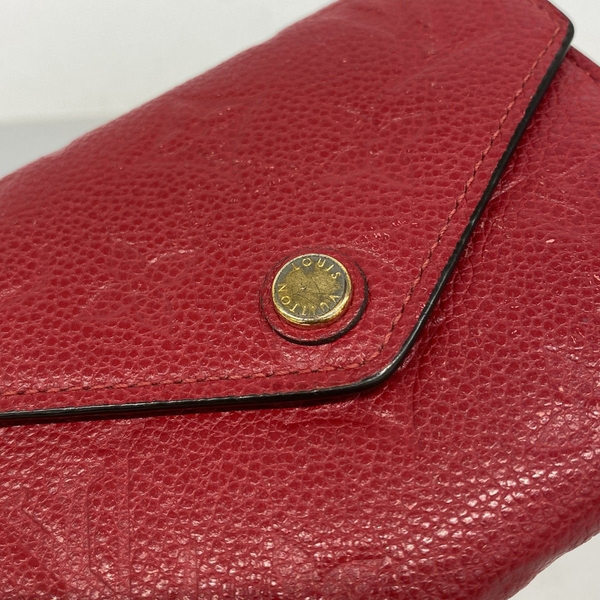 Louis Vuitton Trifold Wallet Monogram Empreinte Portefeuille Victorine Cerise — view 8