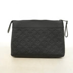Louis Vuitton Clutch Monogram Shadow Pochette Voyage Small Black — view 7