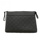 Louis Vuitton Clutch Monogram Shadow Pochette Voyage Small Black