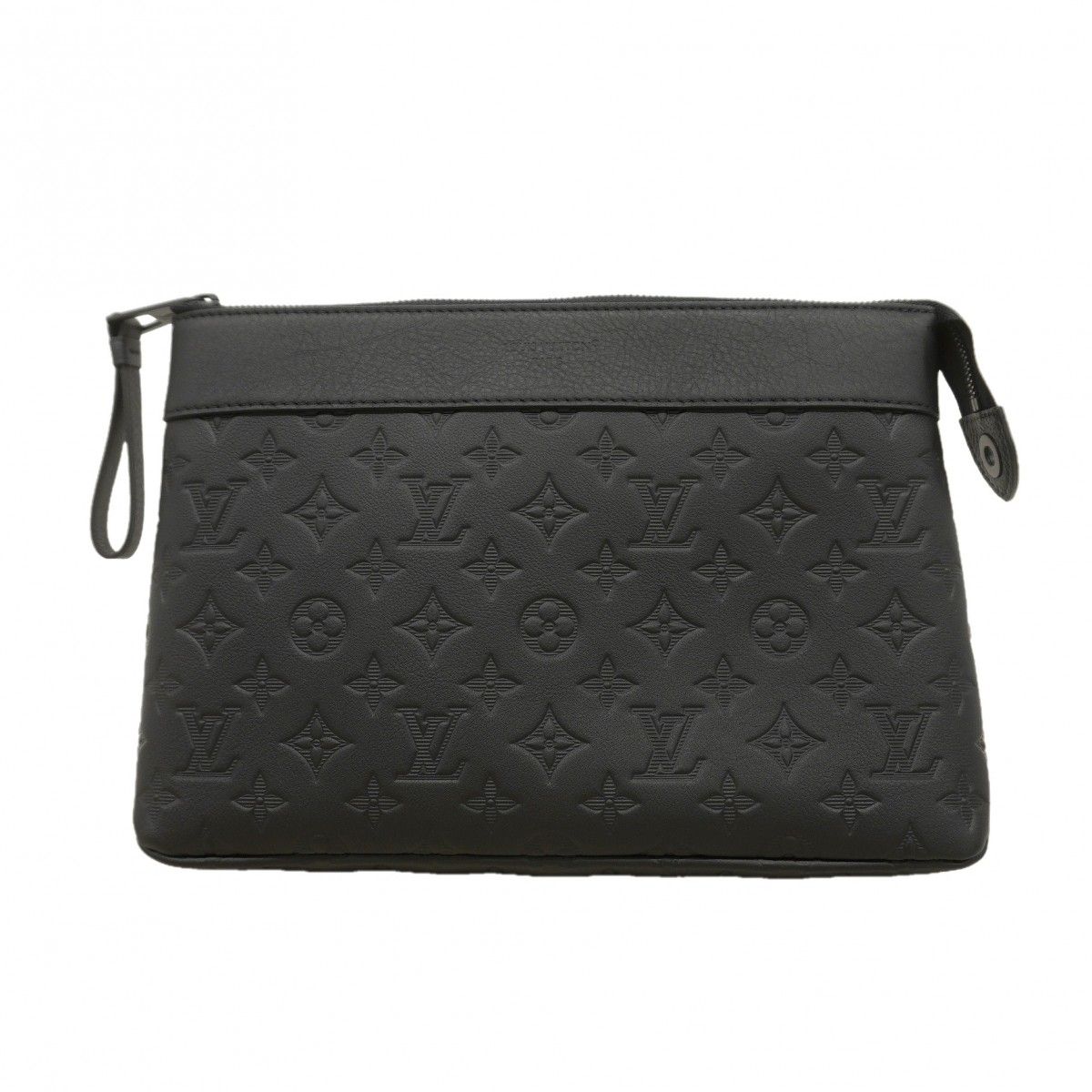 Louis Vuitton Clutch Monogram Shadow Pochette Voyage Small Black