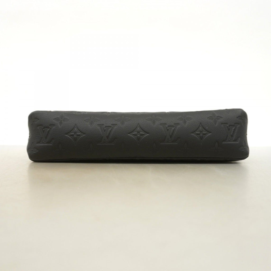 Louis Vuitton Clutch Monogram Shadow Pochette Voyage Small Black — view 3