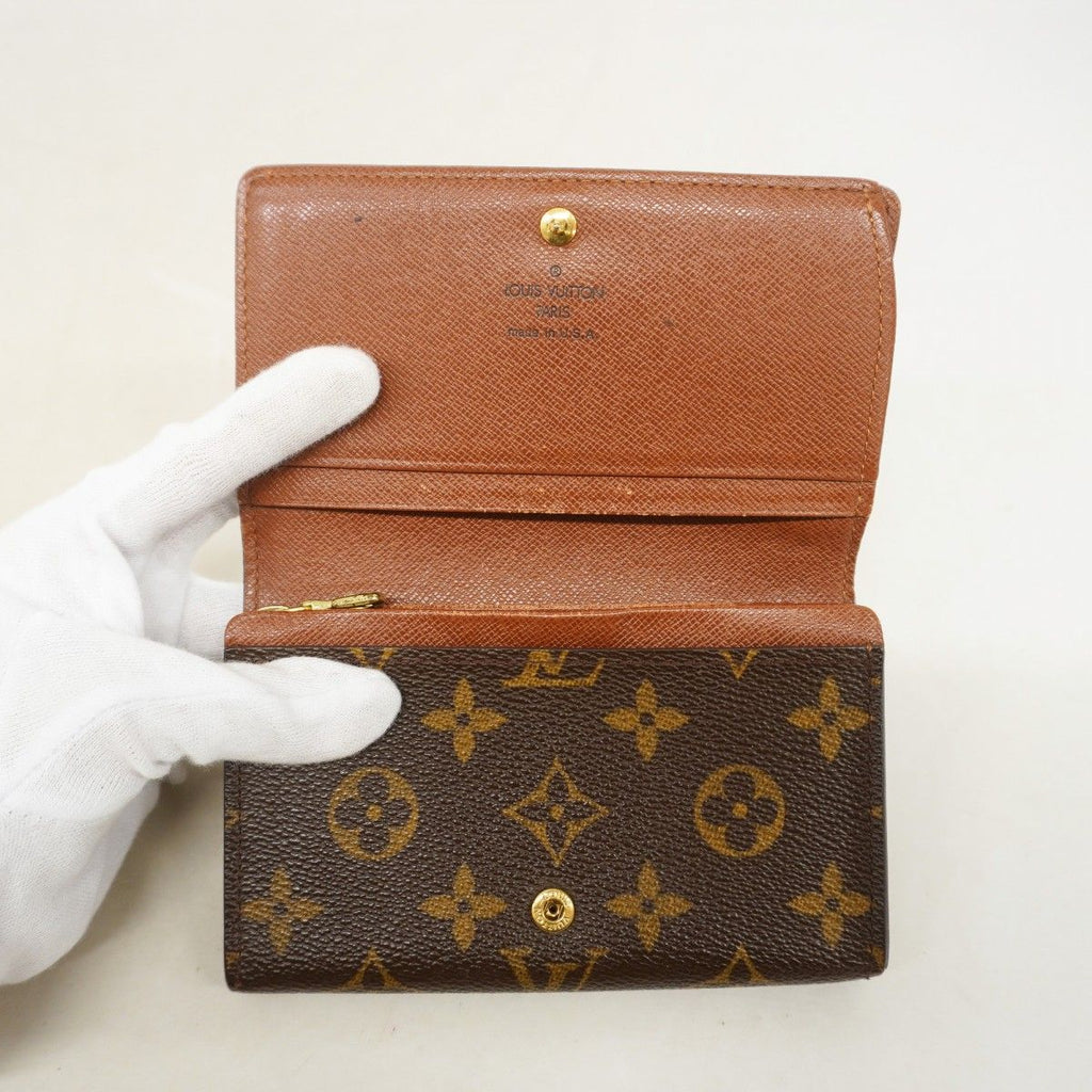 Louis Vuitton Wallet Monogram Porte-Monnaie Viennois Tresor Brown — view 9