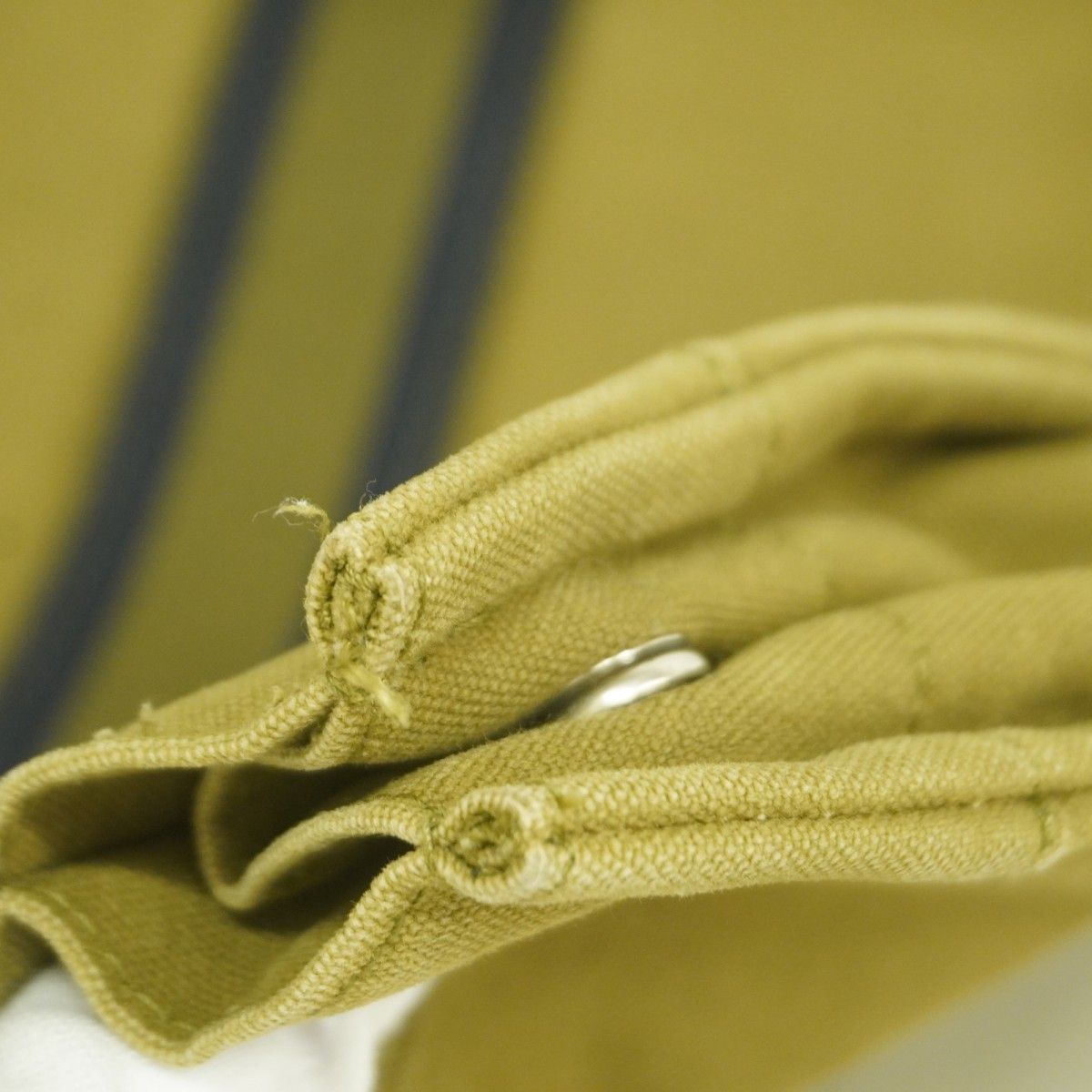 Hermes Tote Fourre Tout MM Canvas Khaki Silver — view 8