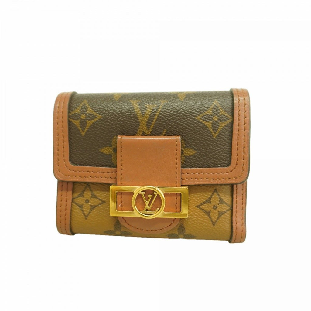 Louis Vuitton Trifold Wallet Monogram Reverse Portefeuille Dauphine Compact