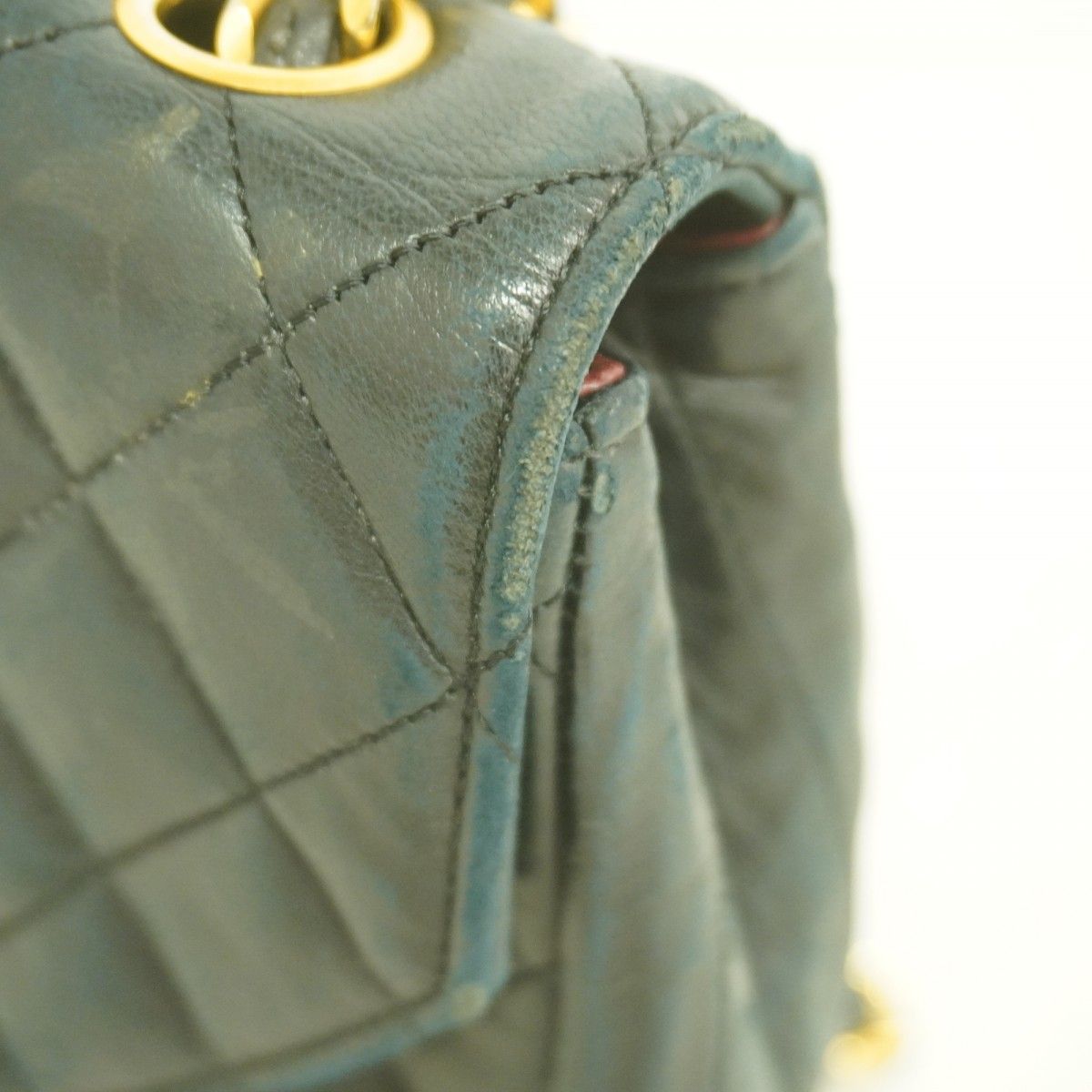 Chanel Shoulder Bag Quilted Lambskin Black Gold — view 8