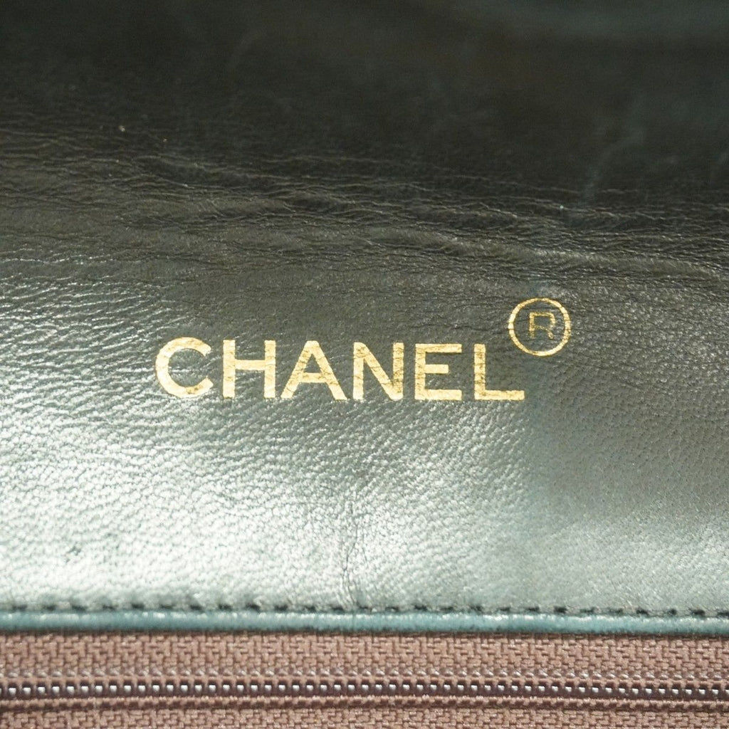 Chanel Shoulder Bag Quilted Lambskin Black Gold — view 5
