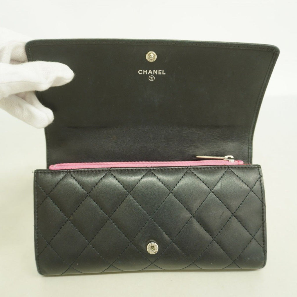 Chanel Wallet Cambon Lambskin Black Silver — view 8