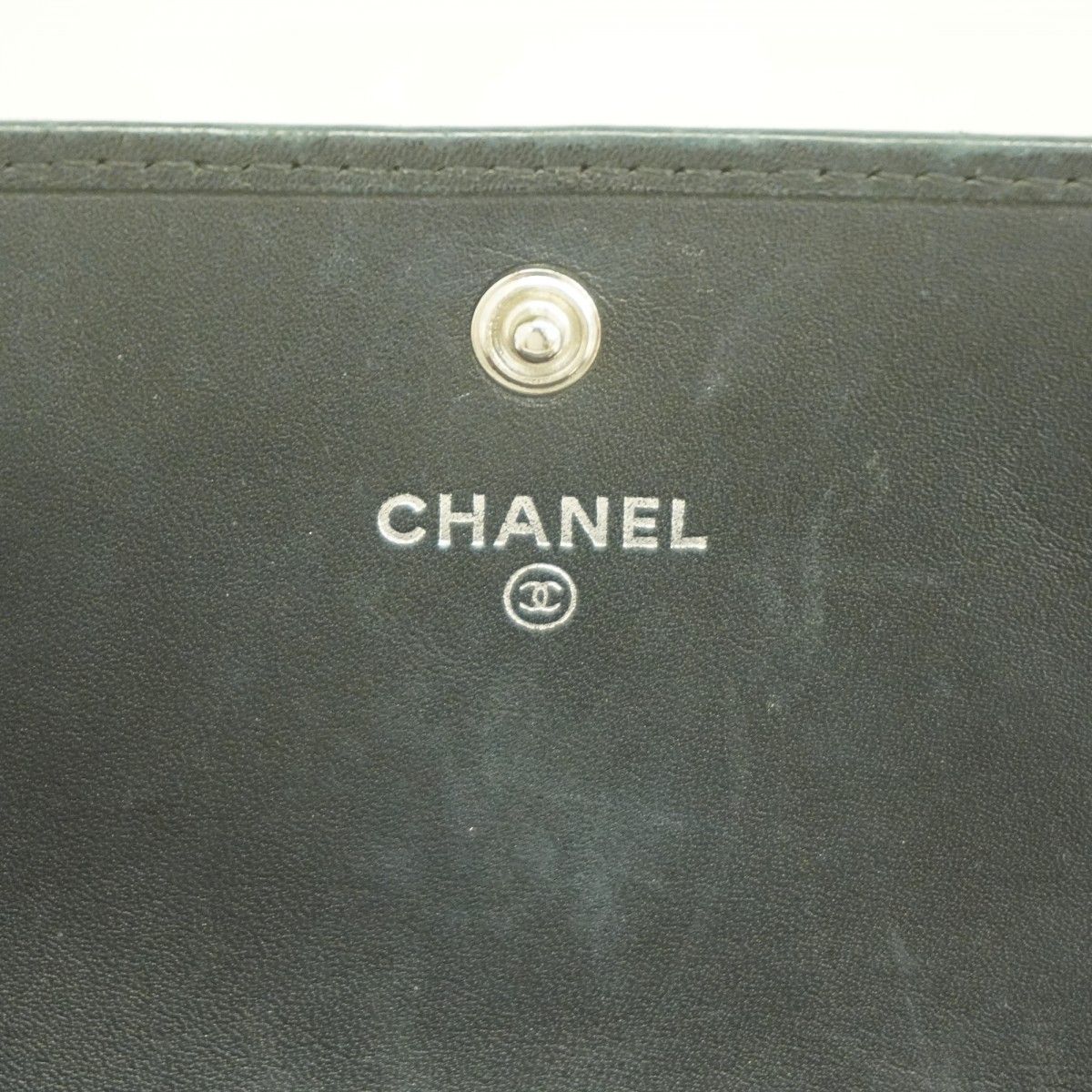 Chanel Wallet Cambon Lambskin Black Silver — view 4
