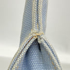 Prada Tote Canapa Canvas Skyblue Gold — view 7