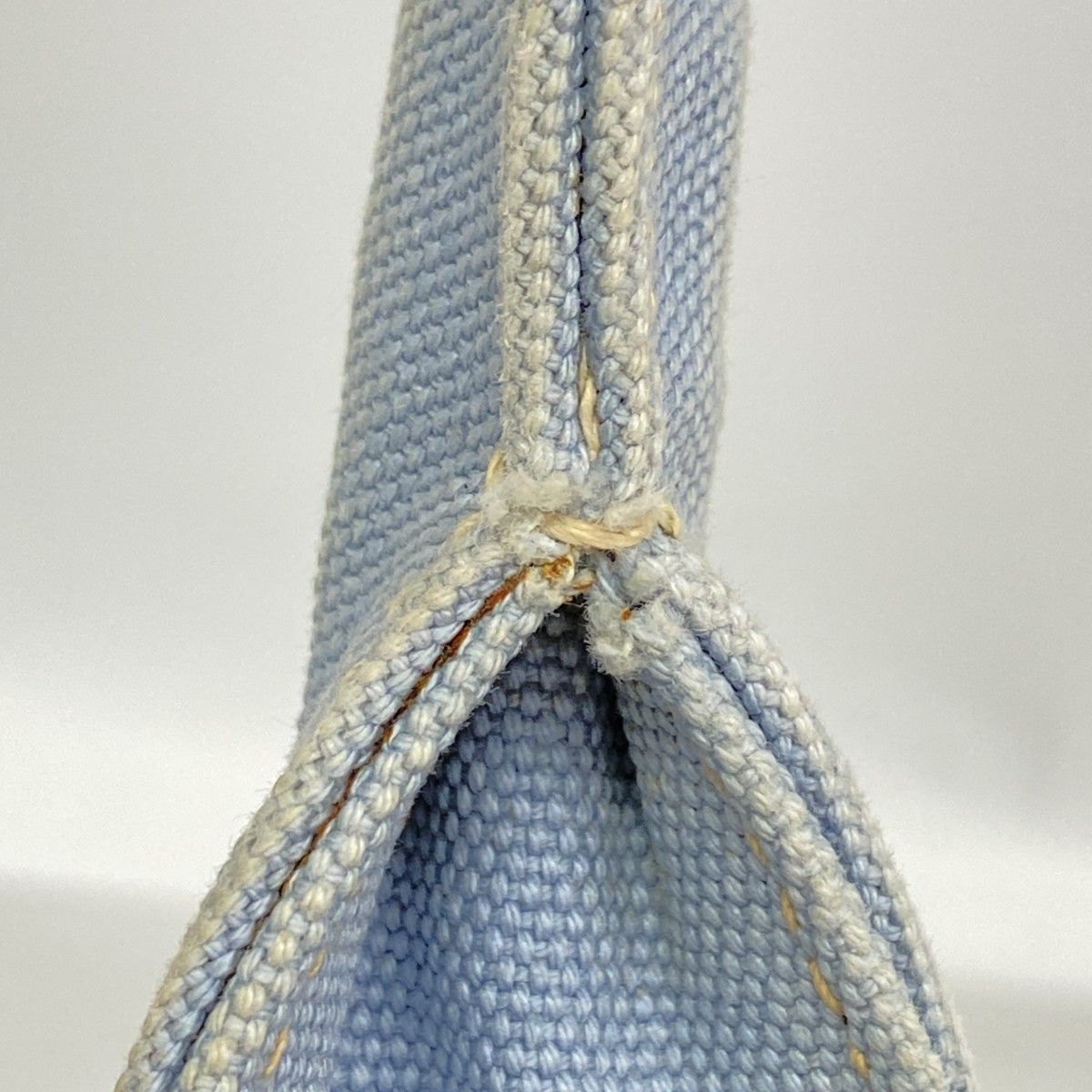 Prada Tote Canapa Canvas Skyblue Gold — view 7
