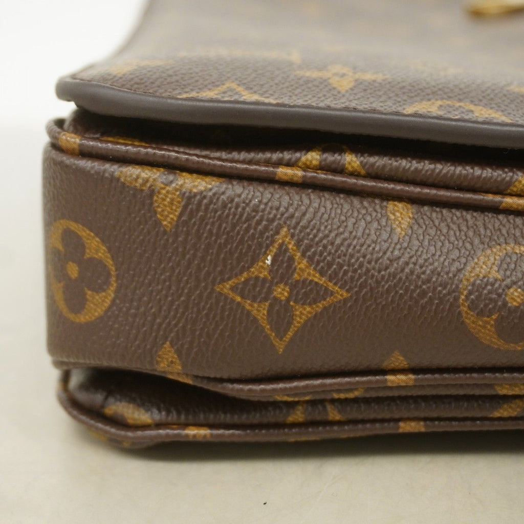 Louis Vuitton Handbag Monogram Pochette Metis MM Brown 2-Way — view 7