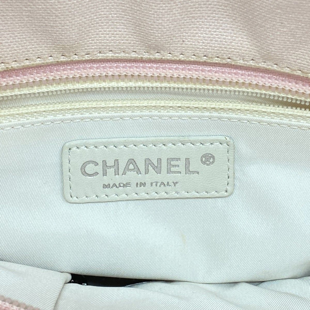 Chanel Tote Paris Biarritz Canvas Pink Silver — view 5