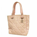 Chanel Tote Paris Biarritz Canvas Pink Silver