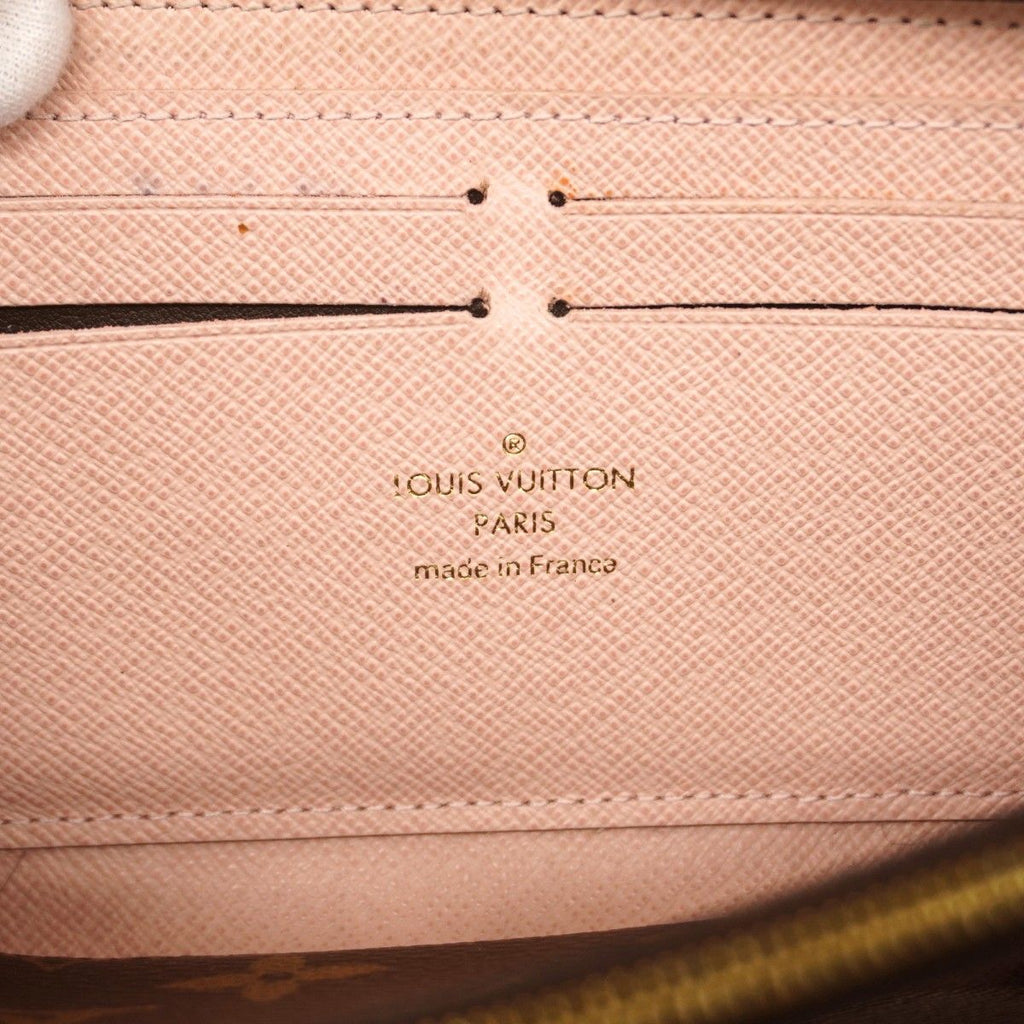 Louis Vuitton Wallet Monogram Portefeuille Clemence Brown Rose Velours — view 4