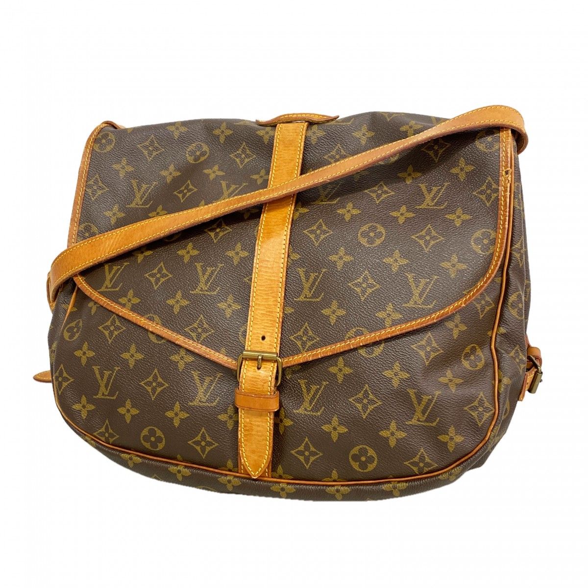 Louis Vuitton Shoulder Bag Monogram Saumur 35 Brown