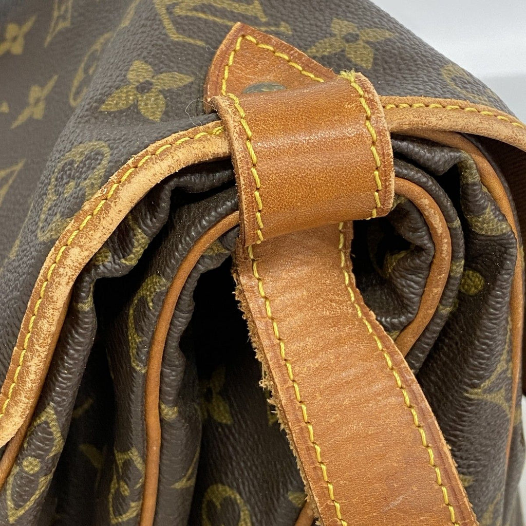 Louis Vuitton Shoulder Bag Monogram Saumur 35 Brown — view 8
