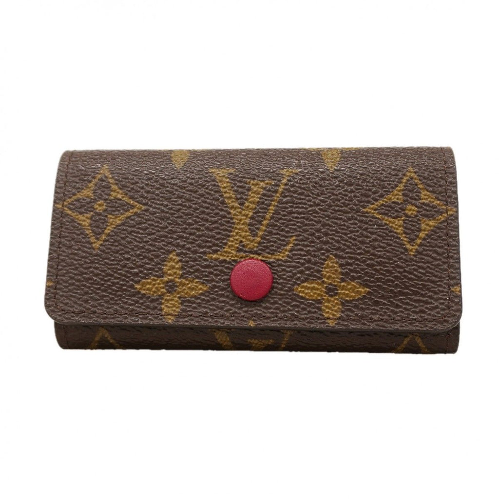 Louis Vuitton Key Case Monogram Multicles 4 Brown Fuchsia Key Holder