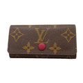 Louis Vuitton Key Case Monogram Multicles 4 Brown Fuchsia Key Holder