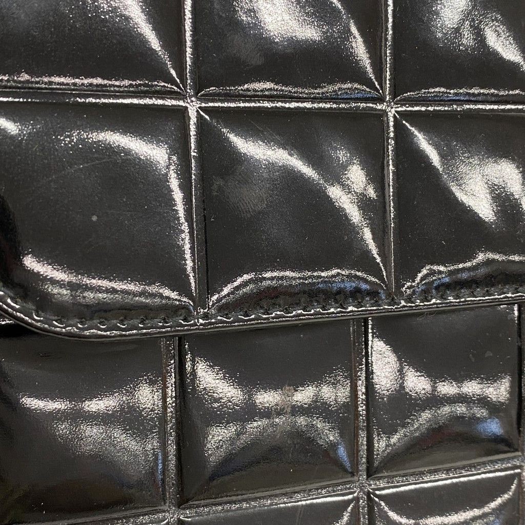Chanel Briefcase Choco Bar Patent Leather Black Silver — view 8