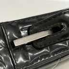 Chanel Briefcase Choco Bar Patent Leather Black Silver — view 7