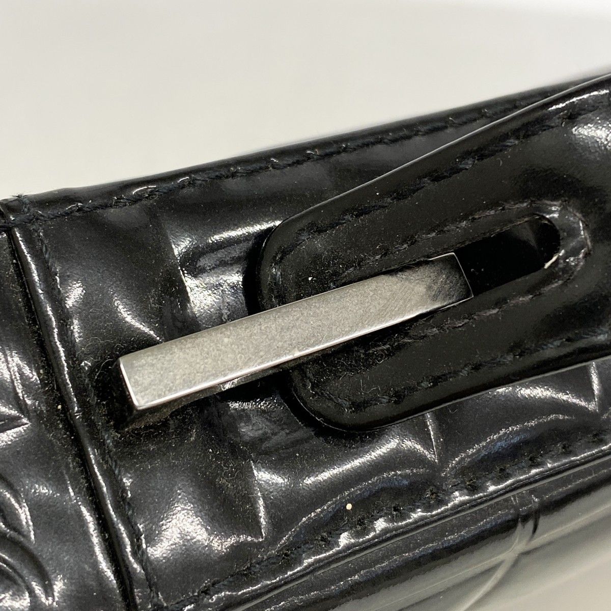 Chanel Briefcase Choco Bar Patent Leather Black Silver — view 7