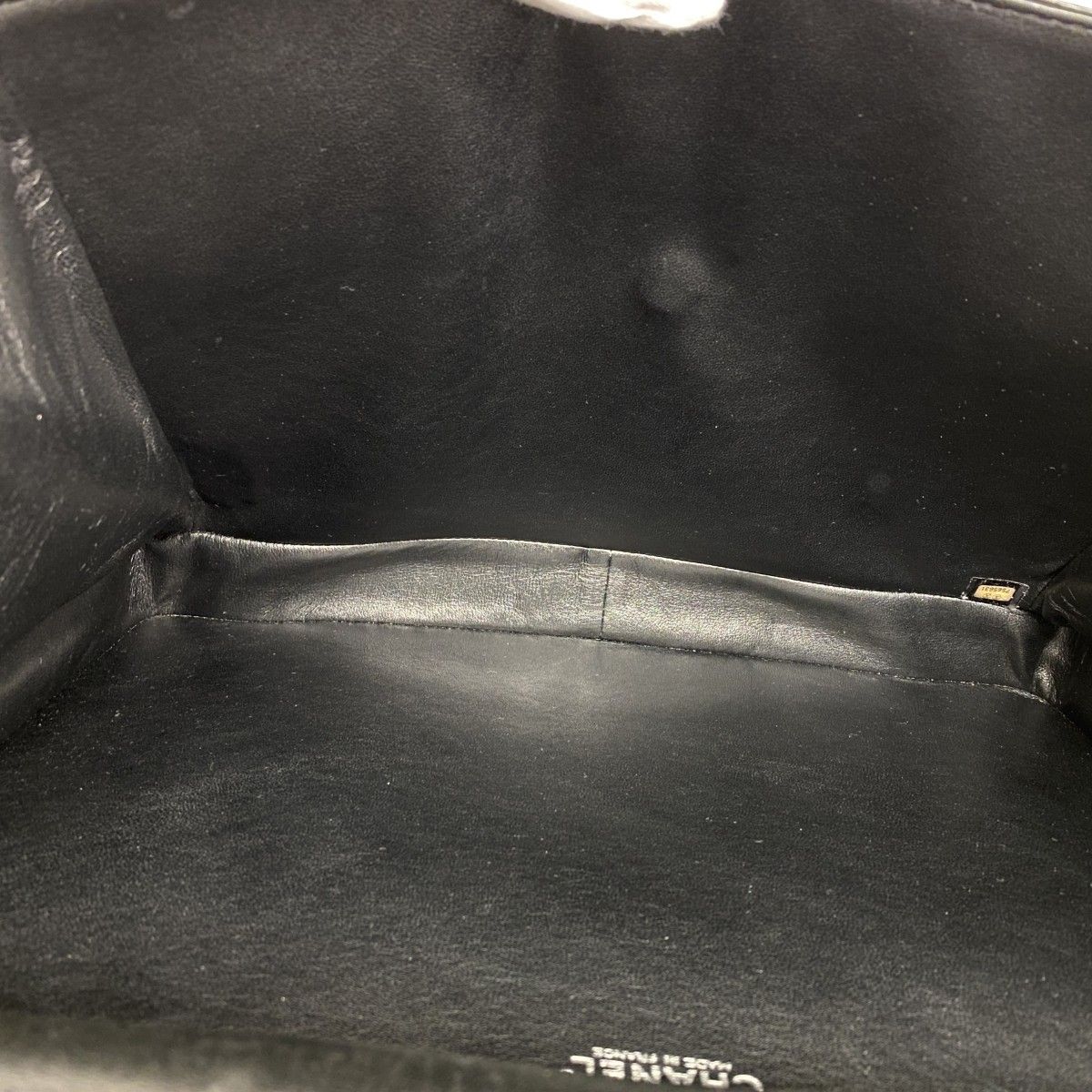 Chanel Briefcase Choco Bar Patent Leather Black Silver — view 4