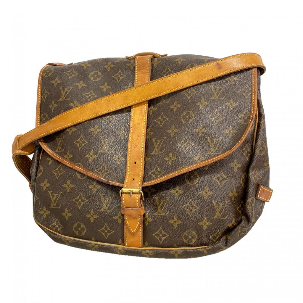 Louis Vuitton Shoulder Bag Monogram Saumur 35 Brown