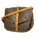 Louis Vuitton Shoulder Bag Monogram Saumur 35 Brown