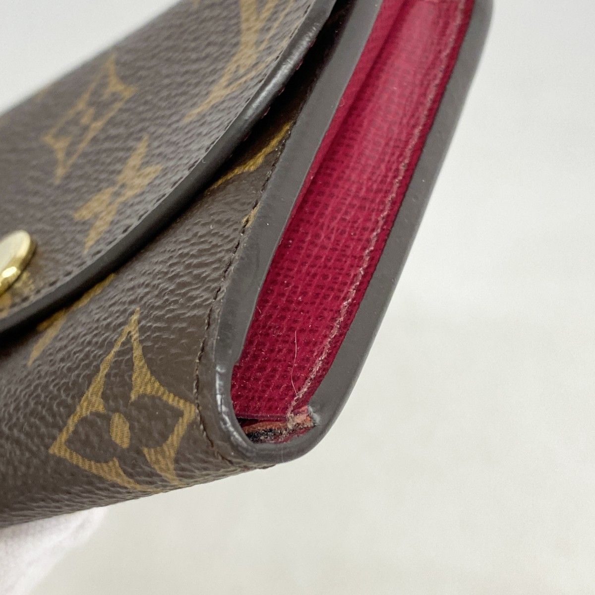 Louis Vuitton Coin Case Monogram Porte-Monnaie Rosalie Brown Fuchsia — view 6