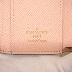 Louis Vuitton Trifold Wallet Monogram Portefeuille Zoe Brown Rose Velours — view 4
