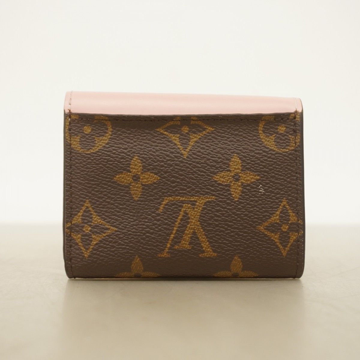 Louis Vuitton Trifold Wallet Monogram Portefeuille Zoe Brown Rose Velours — view 7