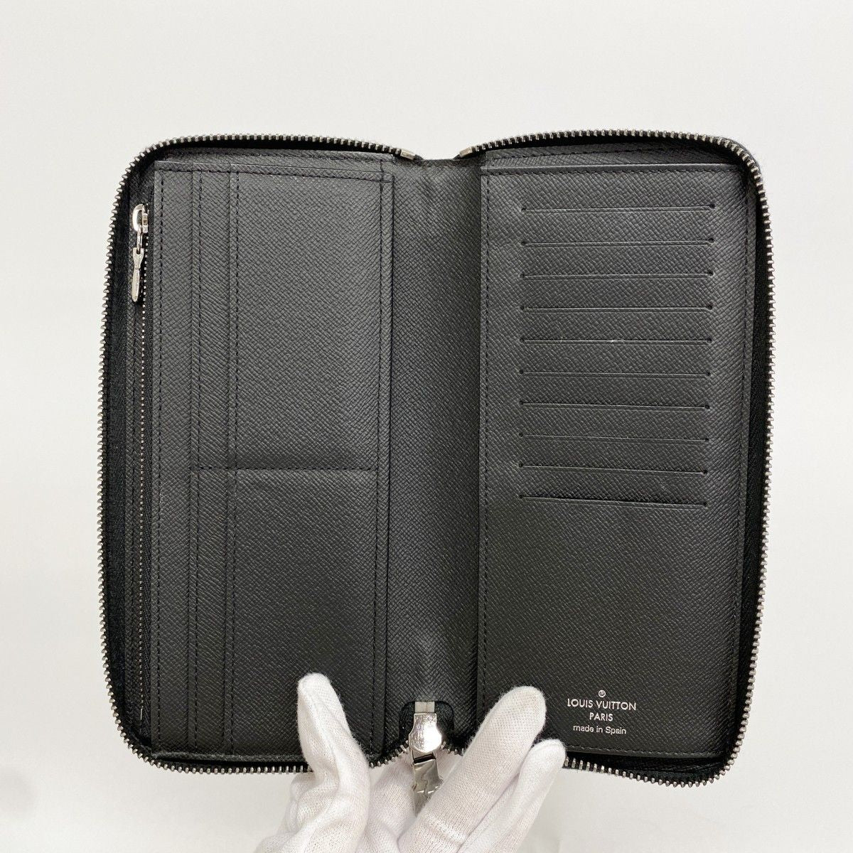 Louis Vuitton Wallet Monogram Eclipse Zippy Vertical Black — view 3