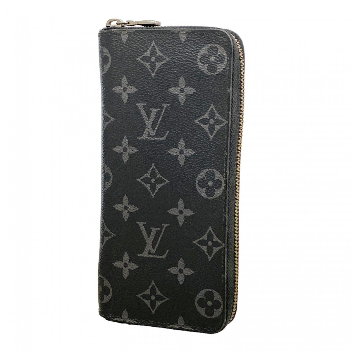 Louis Vuitton Wallet Monogram Eclipse Zippy Vertical Black