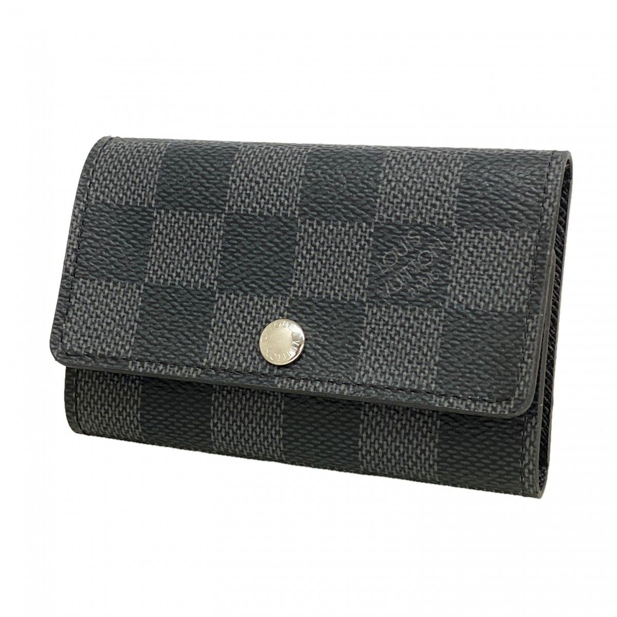 Louis Vuitton Key Case Damier Graphite Multicles 6 Black Gray Key Holder
