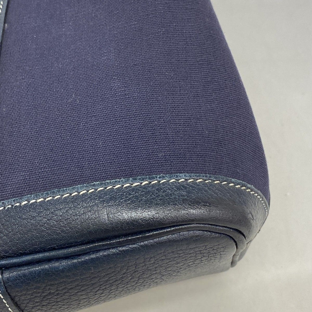 Hermes Handbag Garden Party TPM Toile Officier Navy Silver — view 8