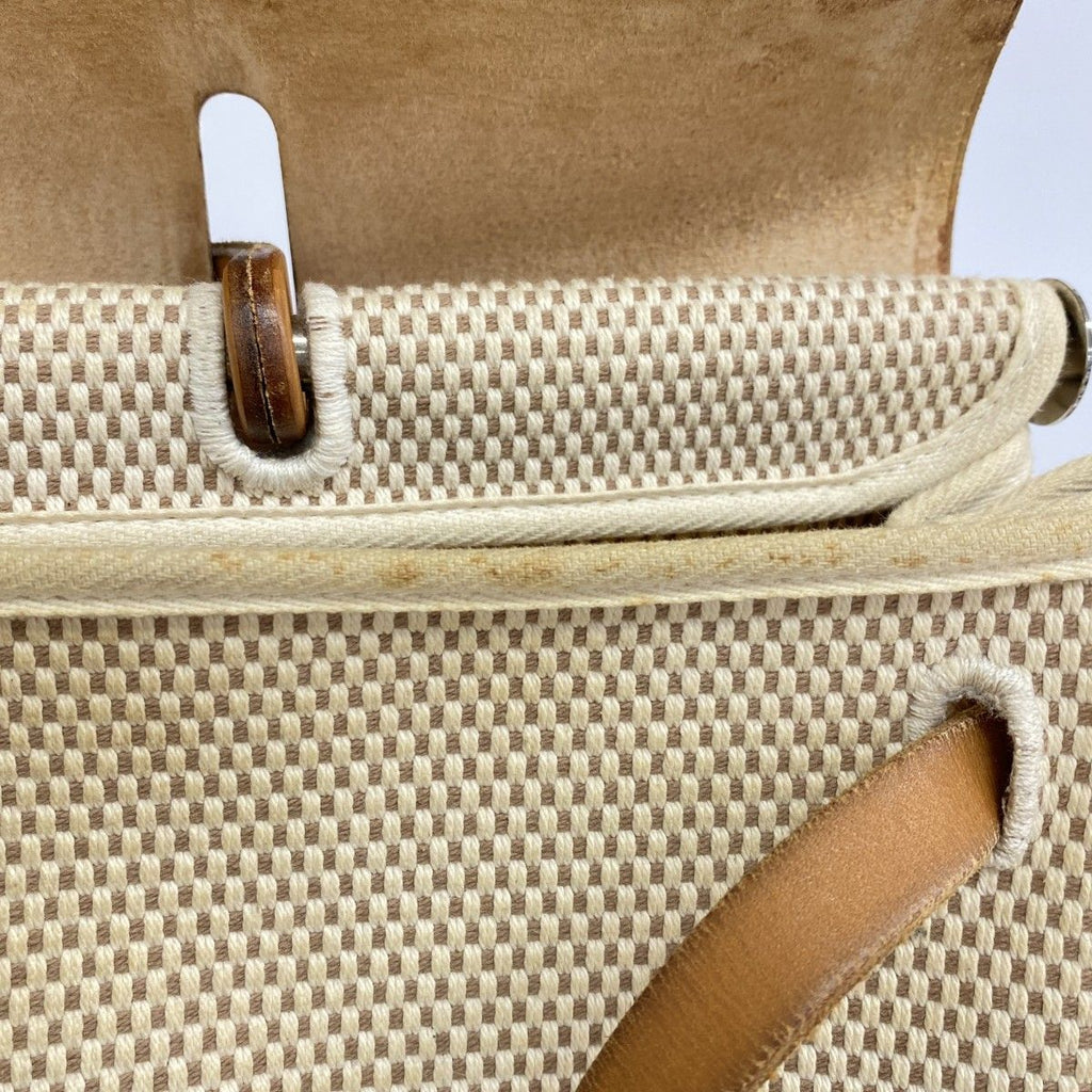 Hermes Handbag Herbag MM Toile GM Natural Silver — view 7
