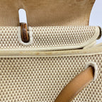 Hermes Handbag Herbag MM Toile GM Natural Silver — view 7
