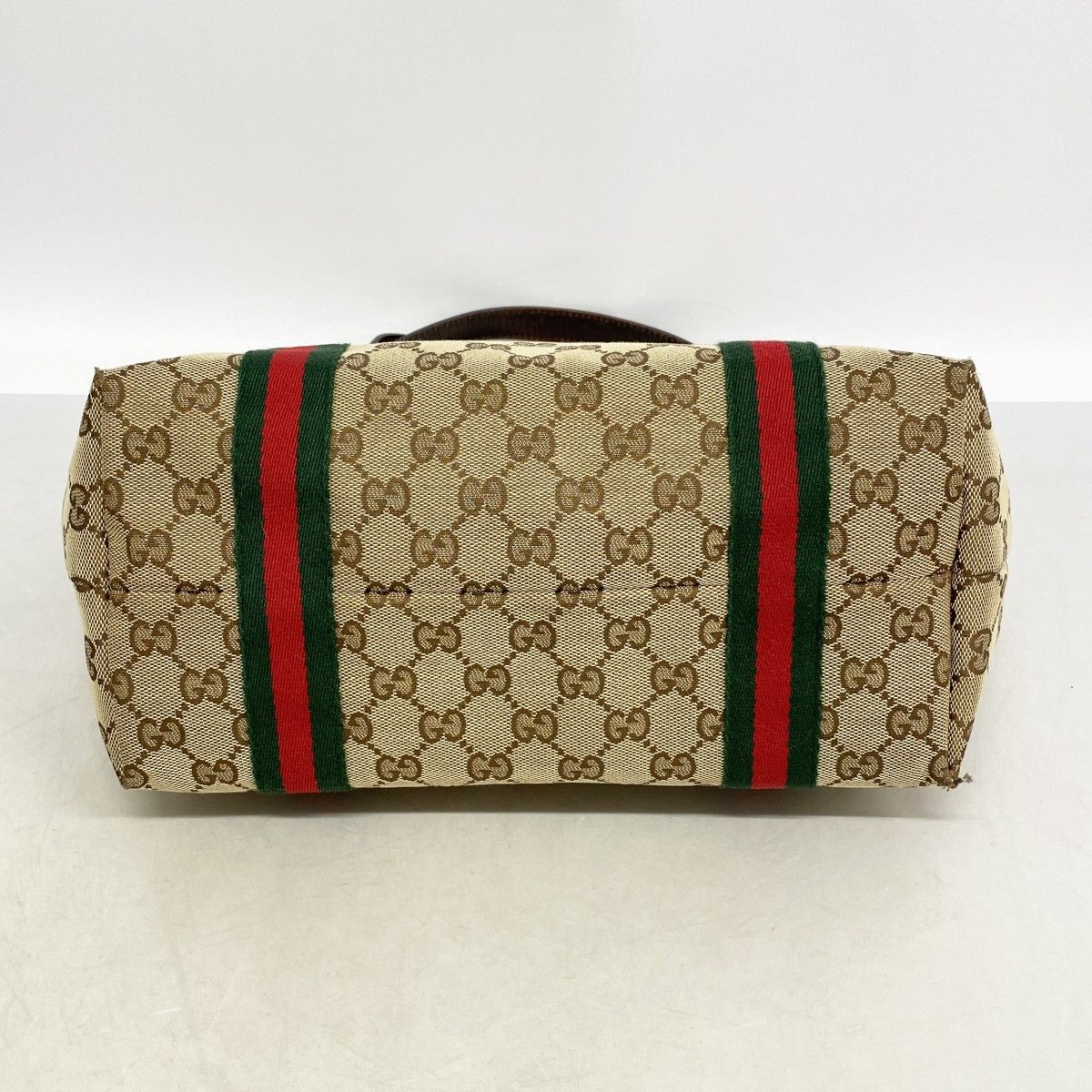 Gucci Tote GG Canvas Sherry Line Beige Brown Champagne Gold — view 3