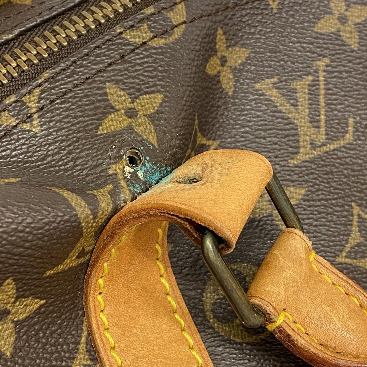 Louis Vuitton Boston Bag Monogram Keepall 55 Brown — view 6