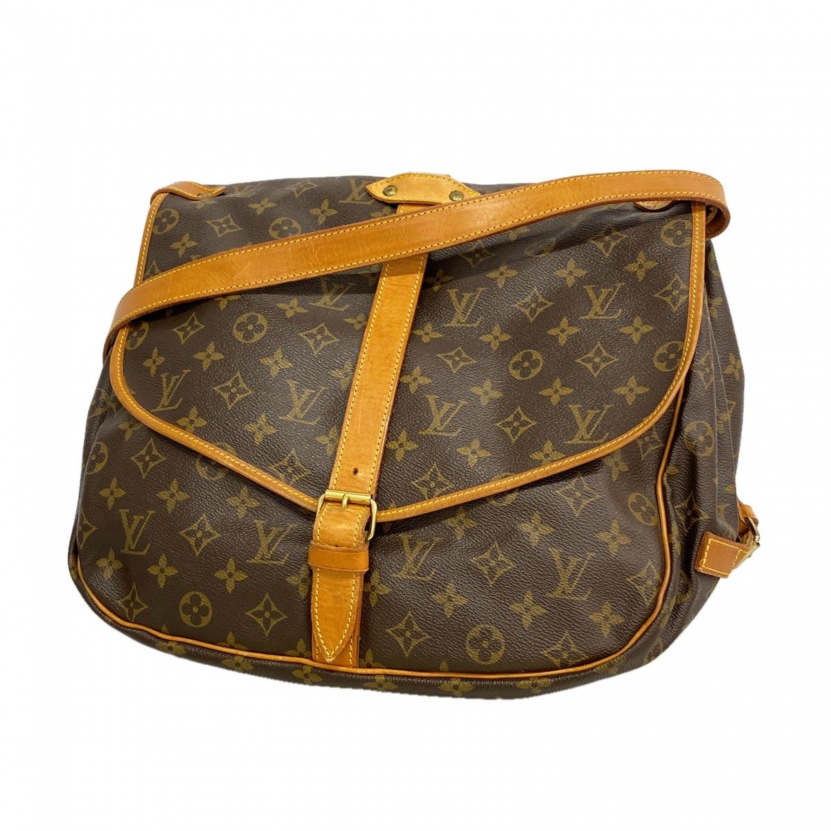Louis Vuitton Shoulder Bag Monogram Saumur 35 Brown