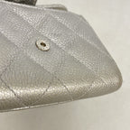 Chanel Card Case Quilted Caviar Leather Silver — view 7